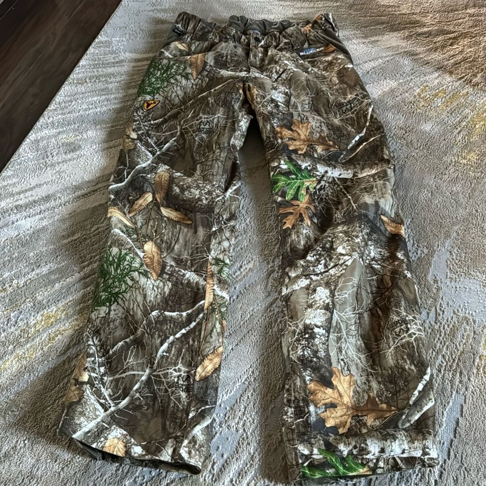 Scent blocker real tree Camo hunting pants with rain blocker size XL EUC